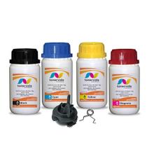 Kit 4 Refil de Toner + 4 Engrenagem Reset TankFull Para Brother TN310 315BK 315C 315Y 315M - MFC 9460CDN HL 4150CDN MFC