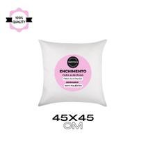 Kit 4 Refil Enchimento 45X45 Almofada Fibra Siliconada Para Capas de 40x40cm Macio