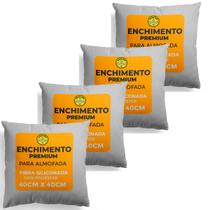 Kit 4 refil enchimentos para almofadas 40x40 - Kombigode