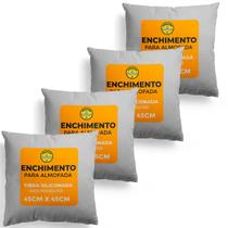 Kit 4 refil enchimentos para almofadas 45x45