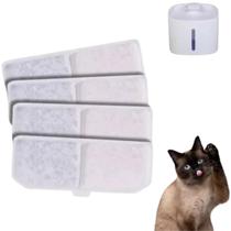 Kit 4 Refil Filtro Bebedouro Fonte De Água Pet Cães E Gatos