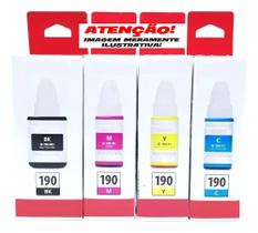 Kit 4 Refil G3110 BK C Y M G4100 G3100 G-190 REF.EPS116 - Refil-G190 Kit 4 Refil G3110 BK C Y M G4100 G3100 G-190 REF.EPS116 - Refil-G190