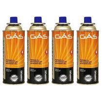 kIT 4 Refil Gás Butano Maçarico Fogareiro Portátil Gás Propano Camping Cozinha Campgas Cartucho Lata 227G - Nautika