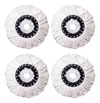 Kit 4 Refil Microfibra Mop Giratório 360 Flat Limpeza