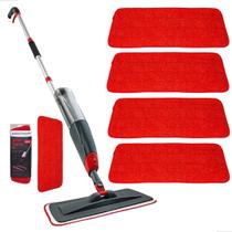 Kit 4 Refil Mop Spray Microfibra tiras autocolantes Lavável Powermaid Universal