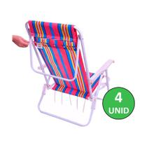 Kit 4 Refil Para Cadeira Praia Reclinável 2 A 8 Posições Kit 4 Refil Para Cadeira Praia Reclinável 2 A 8 Posições