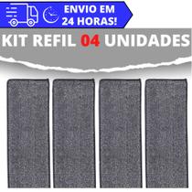 Kit 4 Refil para Mop Flat Microfibra