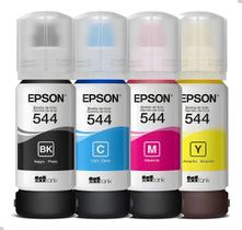 Kit 4 Refil Tinta Epson Modelo 544 Original Cores e Preto Kit 4 Refil Tinta Epson Modelo 544 Original Cores e Preto