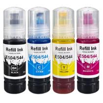 Kit 4 Refil Tinta Para L3110 L3150 L3210 L3250 T504 T544