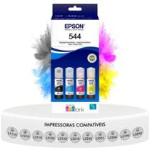 Kit 4 Refil Tintas compativel com 544 L3110/l3150/l3160/l3250