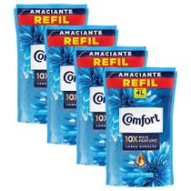 Kit 4 Refis Amaciantes Concentrados Comfort Frescor Intenso 900ml