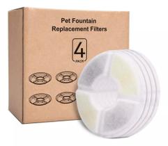 Kit 4 Refis de Filtro Bebedouro Purificador Fonte De Água Gato Cão Pet Cães Kit 4 Refis de Filtro Bebedouro Purificador Fonte De Água Gato Cão Pet Cães