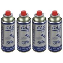 Kit 4 refis de gás propano butano 225g/400ml maçarico/fogões