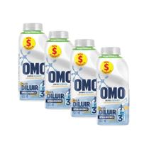 Kit 4 Refis Sabão Líquido Omo Puro Cuidado Para Diluir 500ml cada