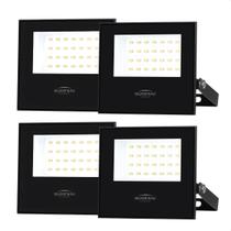 Kit 4 Refletor Holofote LED Slim 50W Preto IP65 Blumenau Bivolt Kit 4 Refletor Holofote LED Slim 50W Preto IP65 Blumenau Bivolt