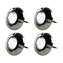 Kit 4 Refletor Inox Led RGB 9W Piscina Luxpool Com Cabo 10M