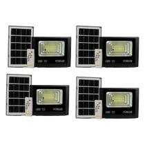 Kit 4 Refletor LED 50W 6500K IP65 Placa Solar Foxlux