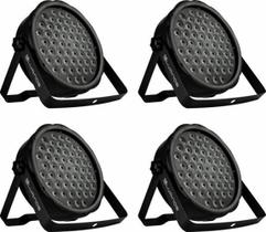 Kit 4 Refletor Led Par 64 54 Leds 2W Rgbw Slim 54X2 Luminos