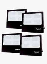 Kit 4 refletor led slim 200w 6500k ip65 a prova dágua avant Kit 4 refletor led slim 200w 6500k ip65 a prova dágua avant