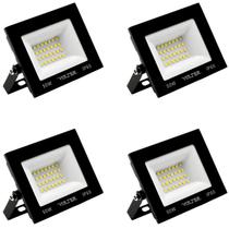 Kit 4 Refletor Led Volter Ip65 50w 6500k Preto 4000lm Kit 4 Refletor Led Volter Ip65 50w 6500k Preto 4000lm