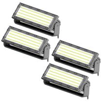 Kit 4 Refletores 100w Holofote Led Osram 9000lm Ip66 Combate