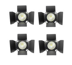 Kit 4 refletores cob 200w branco quente e branco frio one light