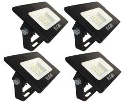 Kit 4 Refletores de Led 10W 6500K Bivolt Projetor Holofote