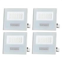 Kit 4 Refletores de LED TR Slim 50W 3000K Amarelo Quente IP65 Branco Taschibra Kit 4 Refletores de LED TR Slim 50W 3000K Amarelo Quente IP65 Branco Taschibra