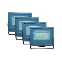Kit 4 Refletores Holofote 48 Leds 50w Branco Frio 6500k