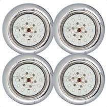 Kit 4 Refletores Led 18w RGB Inox para Iluminação Piscina