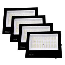 Kit 4 Refletores Led 300w Holofote Bivolt Branco Frio 6500k 110/220v