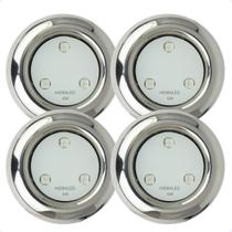 Kit 4 Refletores Led 6w RGB Inox S para Iluminação Piscina Kit 4 Refletores Led 6w RGB Inox S para Iluminação Piscina