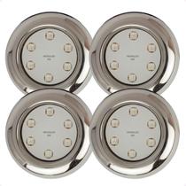 Kit 4 Refletores Led 9w RGB Inox S para Iluminação Piscina Kit 4 Refletores Led 9w RGB Inox S para Iluminação Piscina
