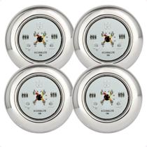 Kit 4 Refletores Led 9w RGB Inox S para Iluminação Piscina
