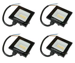 Kit 4 Refletores led IP65 20W 3000k quente LUMANTI