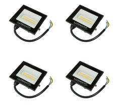 Kit 4 Refletores led IP65 50W 3000k quente LUMANTI