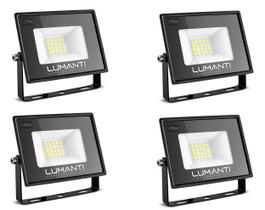 Kit 4 Refletores LED retangular IP65 30W 5500k LUMANTI Kit 4 Refletores LED retangular IP65 30W 5500k LUMANTI