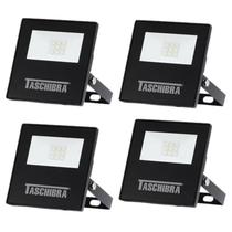 Kit 4 Refletores LED TR Slim 10W 3000K Taschibra