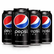 Kit 4 Refrigerante PEPSI Black Zero Lata 350ml