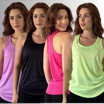 Kit 4 Regata Dry Fit Cavada Treino Corrida Roupa Passeio