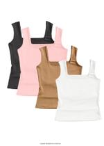 Kit 4 Regata Lisa Confortável Moda Blogueira Verão