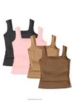 Kit 4 Regata Lisa Feminina Elegante Suplex Verão