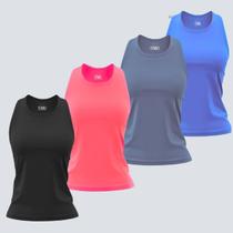 Kit 4 Regata Nadador Feminina Moda Fitness Dry Uv Academia