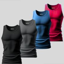 Kit 4 Regatas Dry Fit Academia Fitness Esportiva Premium Uv Kit 4 Regatas Dry Fit Academia Fitness Esportiva Premium Uv