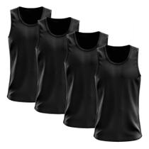 Kit 4 Regatas Dry Fit Lisa Básica Proteção Solar UV Térmica Camisa Camiseta Treino Academia Ciclismo