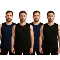 Kit 4 Regatas Masculinas FMF Academia Treino Fitness Tecido Leve Fresco Kit 4 Regatas Masculinas FMF Academia Treino Fitness Tecido Leve Fresco