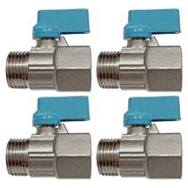 Kit 4 Registros Mini 1/2" X 1/2" Macho/fêmea - Steula