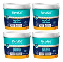 Kit 4 Rejunte Epóxi Piscinas Sauna 1kg Portokoll Azul Celeste