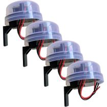 Kit 4 Relé Fotocélula Sensor Bivolt Com Suporte 127v 220v