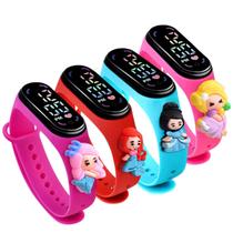 Kit 4 Relógios Infantil Digital Led Touch Infantil Princesas Mundo Encantado Menina